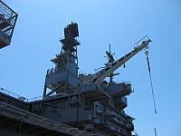 Midway's crane in action
